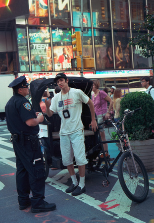 Pedicab Operator and the Police_