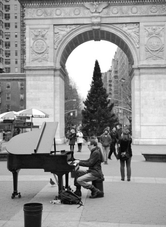 Pianist at Washington Square Park